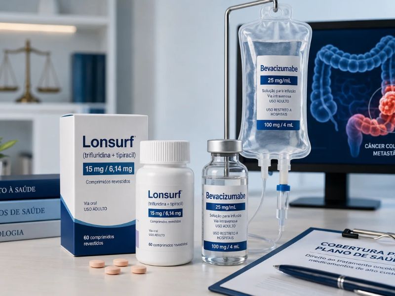 Lonsurf e bevacizumabe no plano de saúde: quando a cobertura para câncer colorretal metastático pode ser exigida