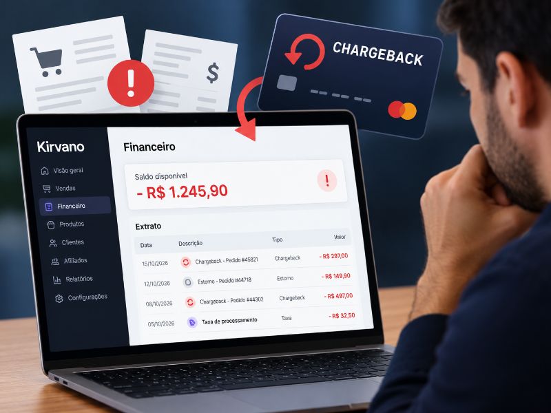 Apareceu Saldo Negativo na Kirvano Após Chargebacks: Como Conferir e Contestar os Lançamentos?