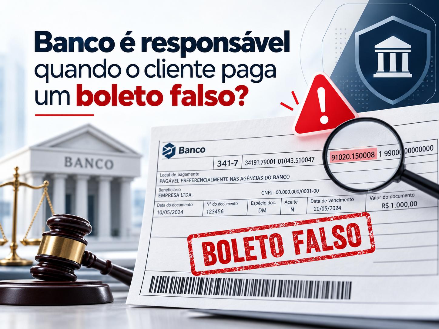 Banco é responsável quando o cliente paga um boleto falso?
