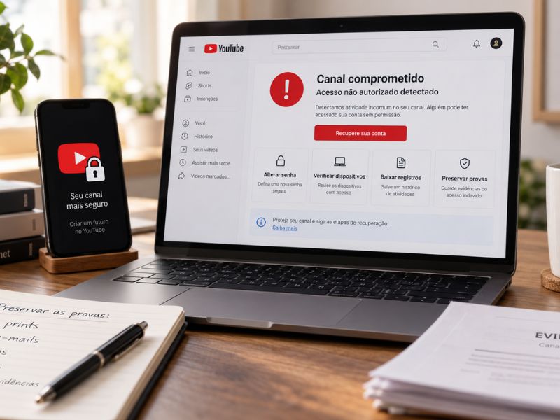 Canal do YouTube Hackeado: Como Recuperar o Acesso e Preservar as Provas?