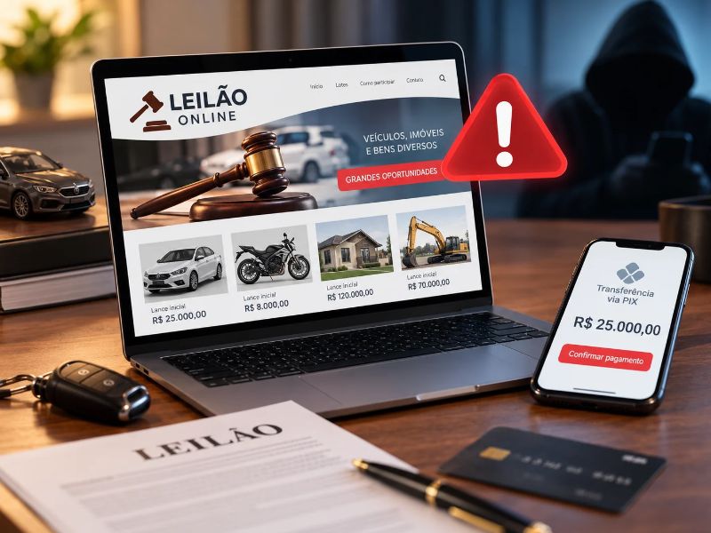 Golpe do Falso Leilão Online: Sinais de Alerta e o Que Fazer se Cair