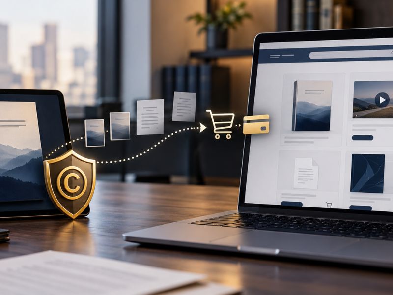 Marketplace vende produto digital sem autorização do autor: o que fazer?