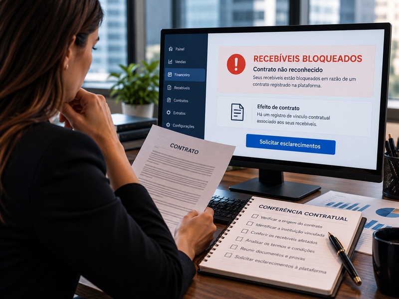 Monetizze bloqueou meus recebíveis por um contrato que não reconheço: o que fazer?