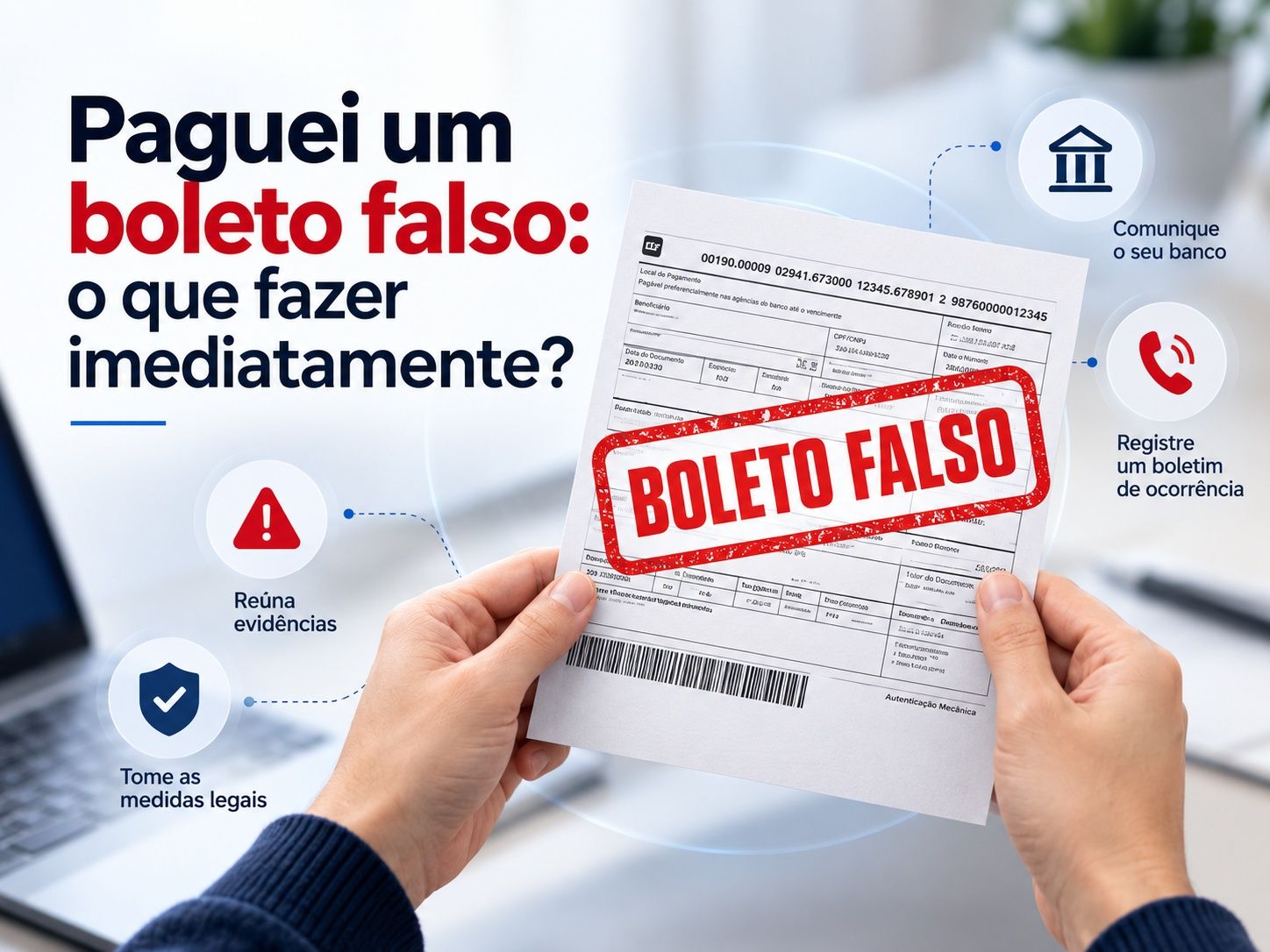 Paguei um Boleto Falso: O Que Fazer Imediatamente?