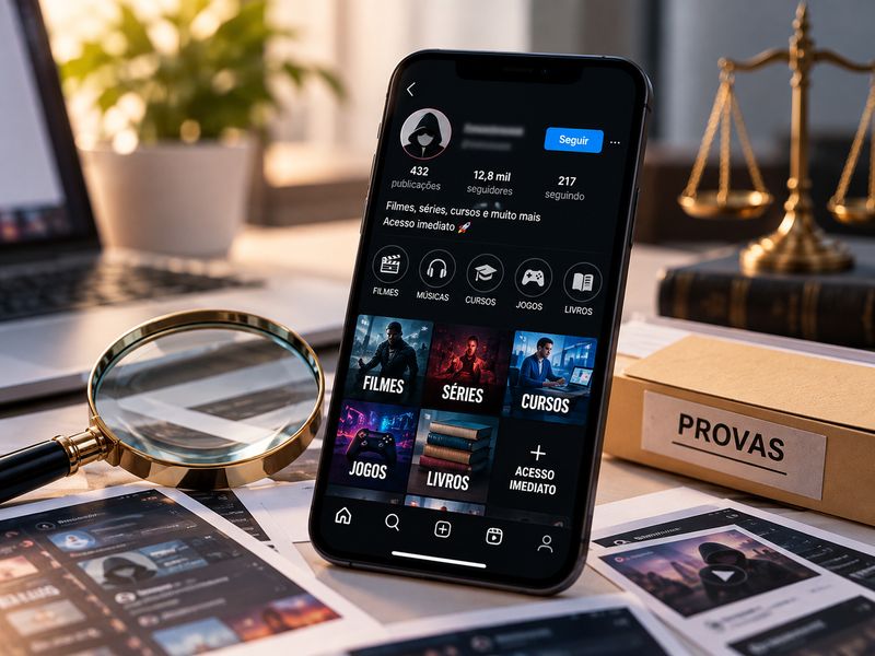 Perfil de rede social está vendendo conteúdo pirateado: como identificar e preservar provas?