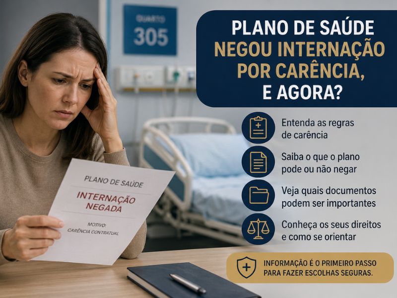 Plano de saúde negou internação por carência, e agora?