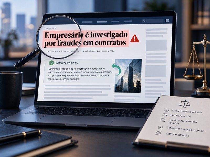 Portal corrigiu uma notícia, mas manteve o título com a acusação: quais medidas adotar?