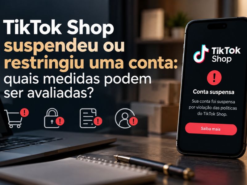 TikTok Shop suspendeu ou restringiu uma conta: quais medidas podem ser avaliadas?