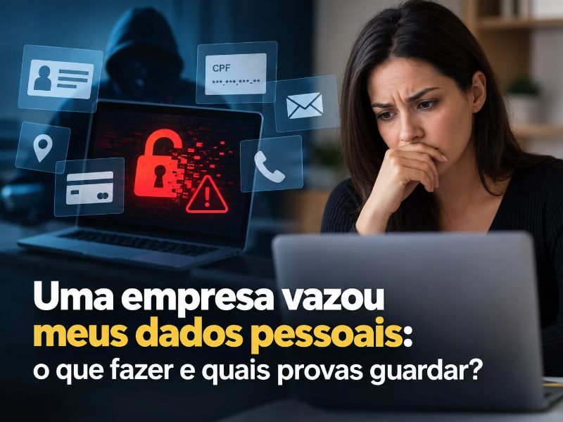 Uma empresa vazou meus dados pessoais: o que fazer e quais provas guardar?